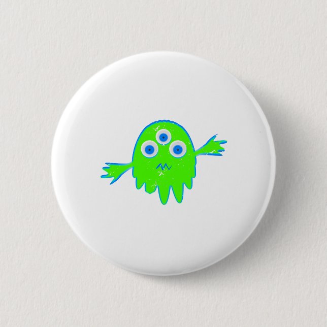 Radioactive Little Monster 2 Inch Round Button (Front)