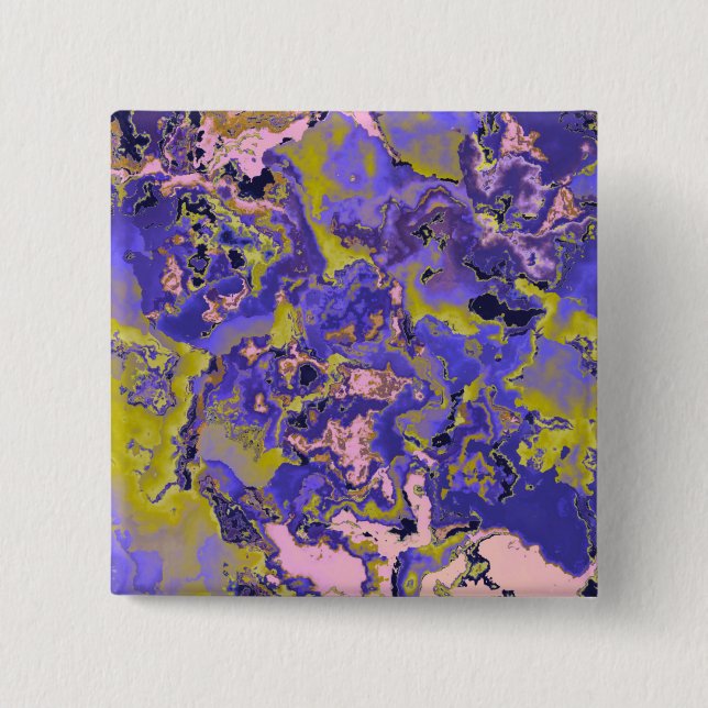 Radioactive Marble 2 Inch Square Button (Front)