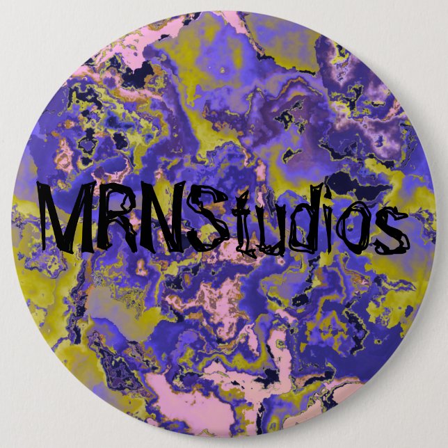 Radioactive Marble 6 Inch Round Button (Front)