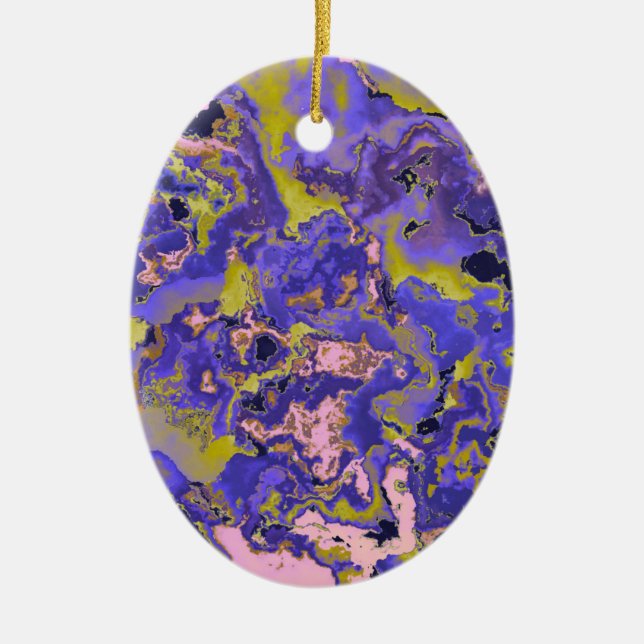 Radioactive Marble Ceramic Ornament (Front)