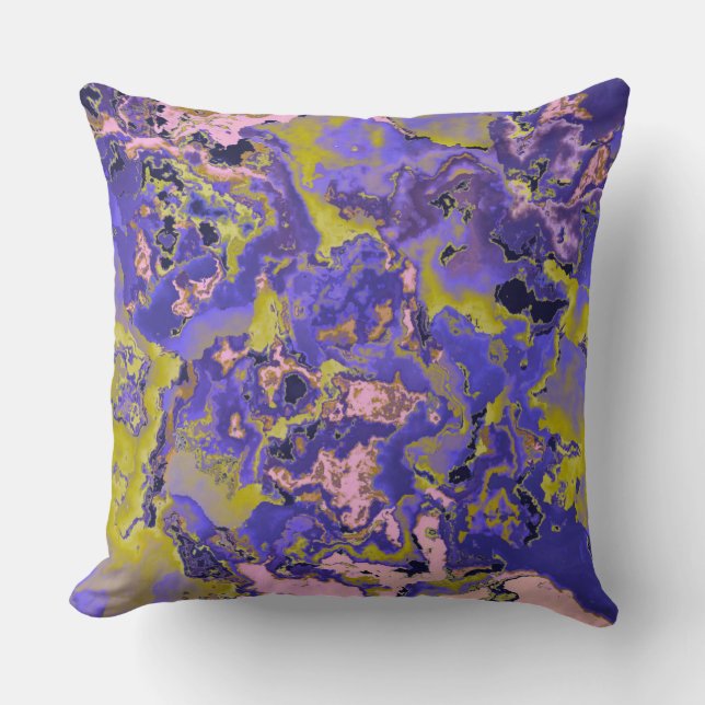 Radioactive Marble Throw Pillow (Front)