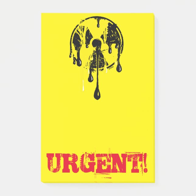 Radioactive Nuclear Meltdown Hazard Symbol Post-it Notes (Front)
