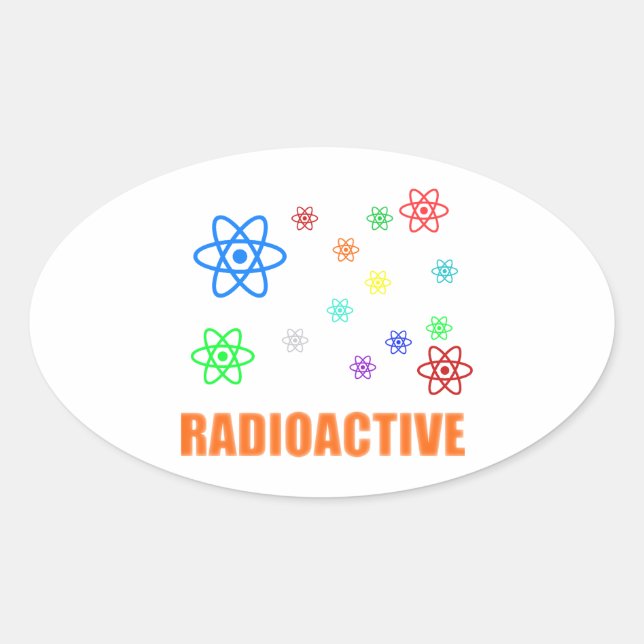 Radioactive Oval Sticker (Front)