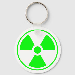 Radioactive Radiation Symbol Keychain