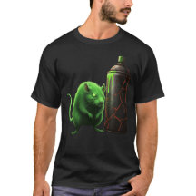 Radioactive Rat and Aerosol on T-Shirt