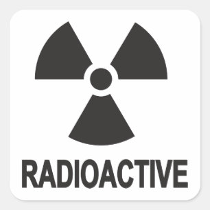 Radioactive Square Sticker