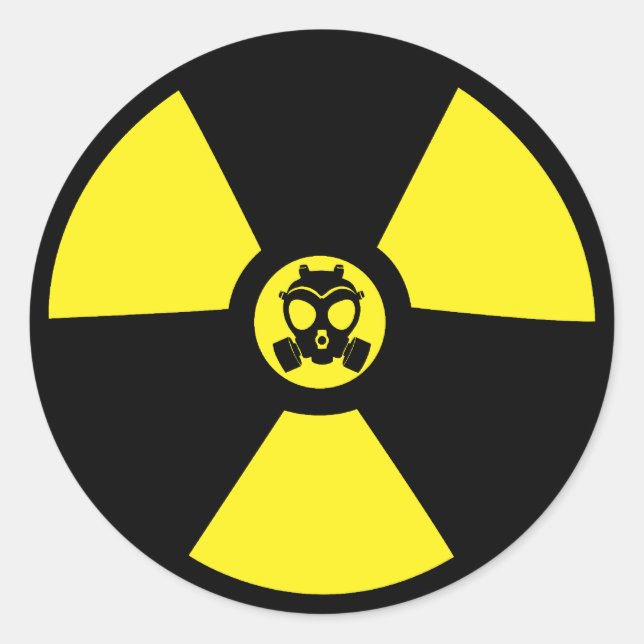 Radioactive Symbol Classic Round Sticker (Front)