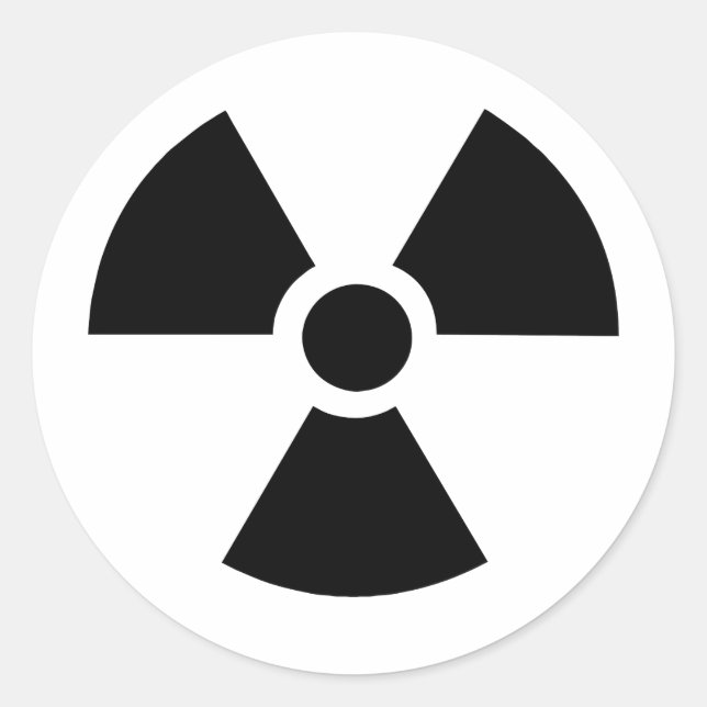 Radioactive Symbol! Classic Round Sticker (Front)