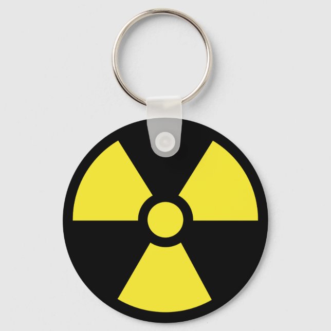 Radioactive Symbol Keychain (Front)