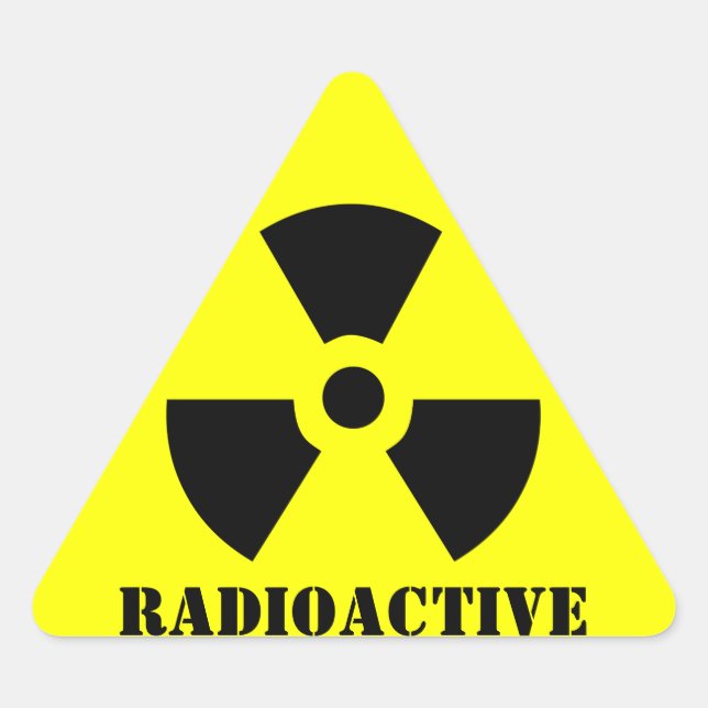 RADIOACTIVE Symbol Warning Label Halloween Props (Front)
