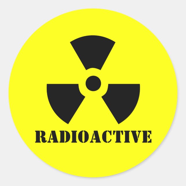 RADIOACTIVE Symbol Warning Label Halloween Props (Front)