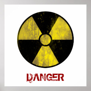 Radioactive Warning Sign   Cool Grunge