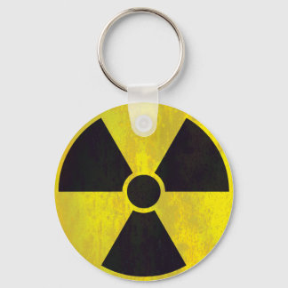 Radioactive Warning Sign | Cool Grunge Keychain