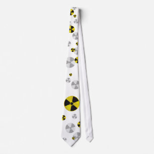 Radioactive Warning Sign   Cool Grunge Tie