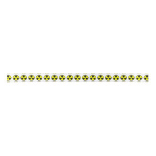Radioactive Yellow And Black Symbol Satin Ribbon