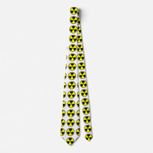 Radioactive Yellow And Black Symbol Tie