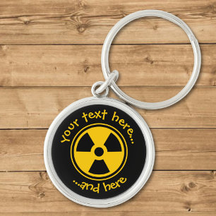 Radioactivity Warning Keychain