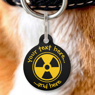 Radioactivity Warning Pet Tag