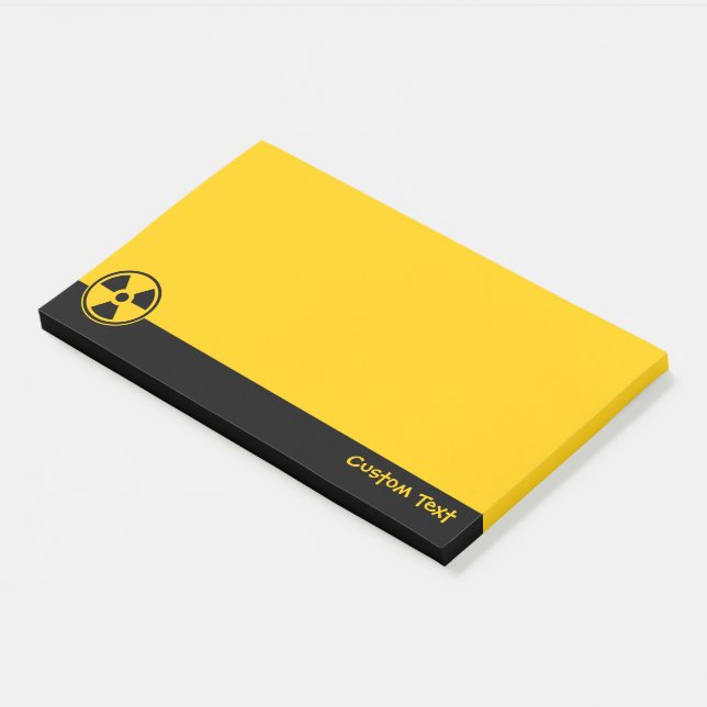 Radioactivity Warning Post-it Notes (Angled)