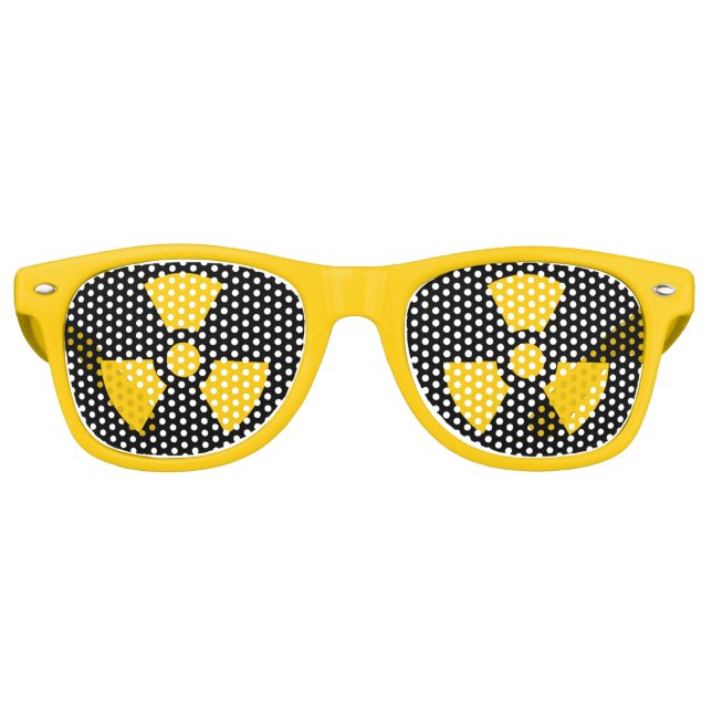 Radioactivity Warning Retro Sunglasses (Front)