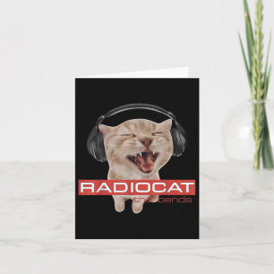 Radiocat The Bends Funny Music Cat Meme Cat Mom Ca Card