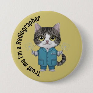 Radiographer, medical doctor, Radioligand Therapy 3 Inch Round Button