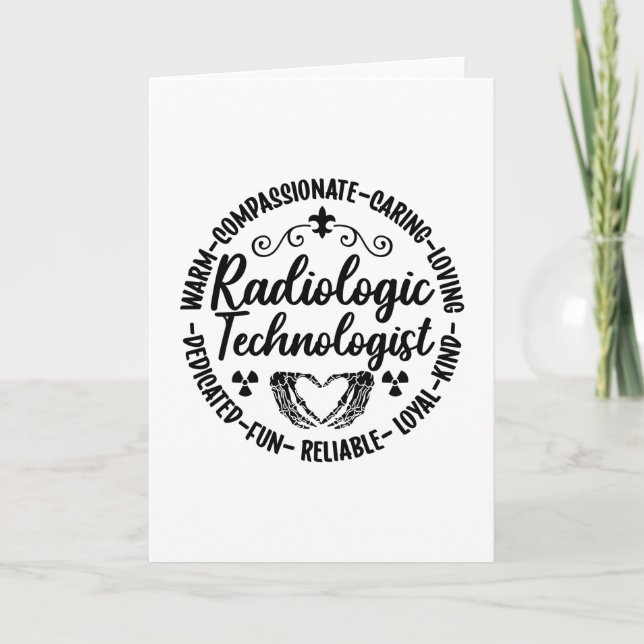 Radiologic Technologist Nurse Xray Radiology Tech Card (Front)