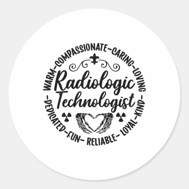 Radiologic Technologist Nurse Xray Radiology Tech Classic Round Sticker (Front)