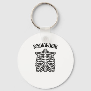 Radiologie Rib Cage Skeleton Illustration Keychain