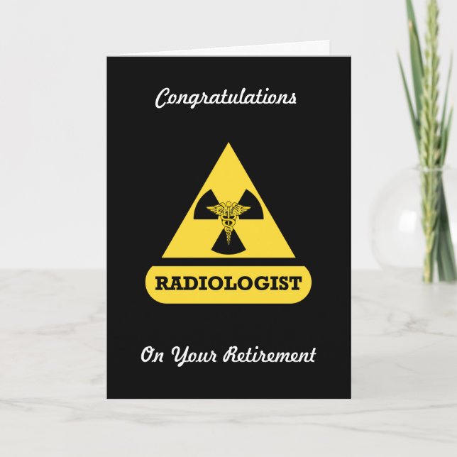 Radiologist Custom Retirement Card (Front)