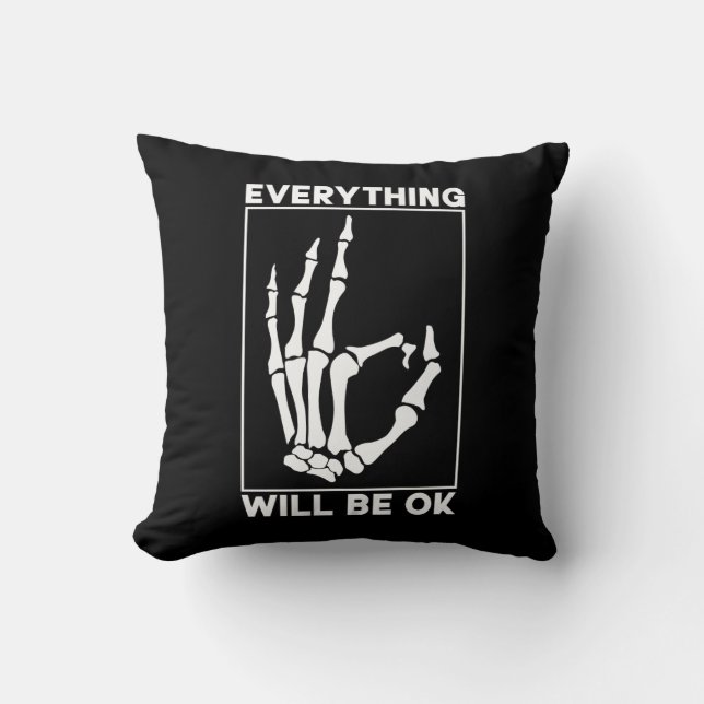 Radiologist Everything Will Be Ok Radiology Tech Throw Pillow (Front)
