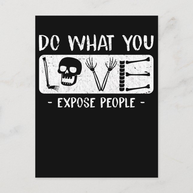 Radiologist Humor Skeleton Xray Radiology Postcard (Front)