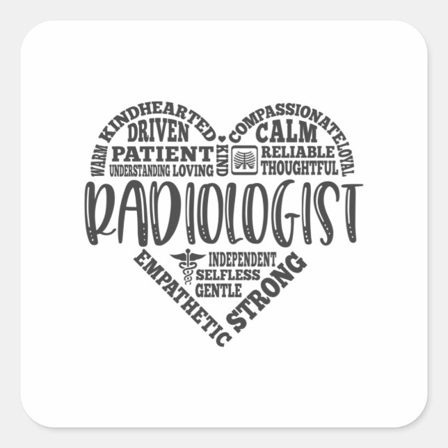 Radiologist, Radiologic Technologist Square Sticker (Front)