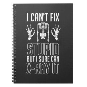 Radiologist Skeleton X-Ray Technician Radiology Notebook