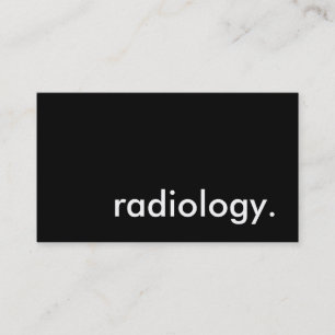 radiology. business card