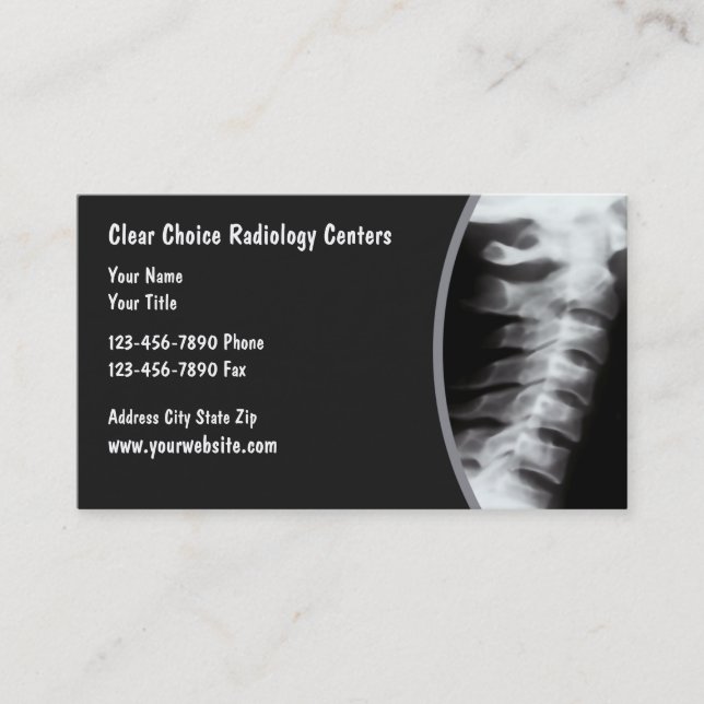 Radiology Business Cards (Front)