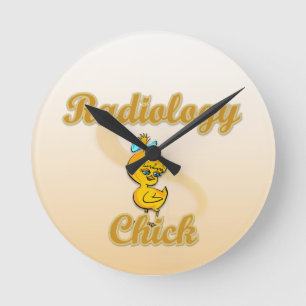 Radiology Chick Round Clock