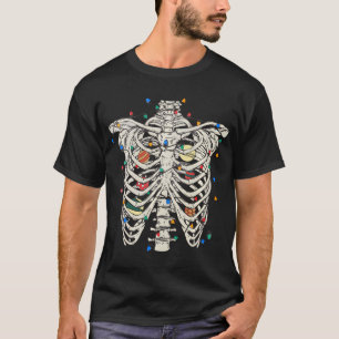 Radiology Christmas Lights Skeleton X-Ray Tech Rad T-Shirt