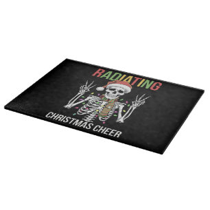 Radiology Christmas Santa Skeleton Xray Technician Cutting Board