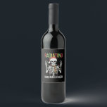 Radiology Christmas Santa Skeleton Xray Technician Wine Label<br><div class="desc">Radiology Christmas Santa Skeleton Xray Technician Rad Tech</div>