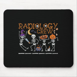 Radiology Crew Dancing Skeleton Funny Halloween Pa Mouse Pad
