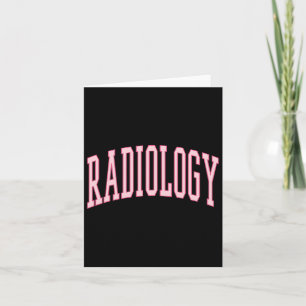 Radiology Cute Pink Preppy Nurse Ct Mri Rad Tech  Card