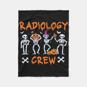 Radiology Dancing Crew Ghost Autumn Rad Tech X-ray Fleece Blanket