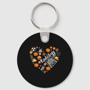 Radiology Fall Heart Xray Tech Autumn Pumpkin Than Keychain
