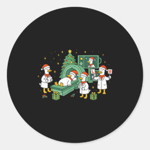Radiology Funny Goose Ct Scan Christmas Xray Nurse Classic Round Sticker
