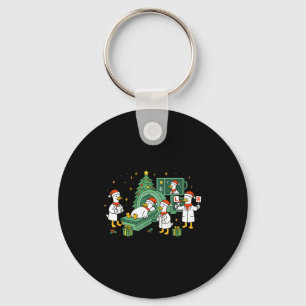 Radiology Funny Goose Ct Scan Christmas Xray Nurse Keychain