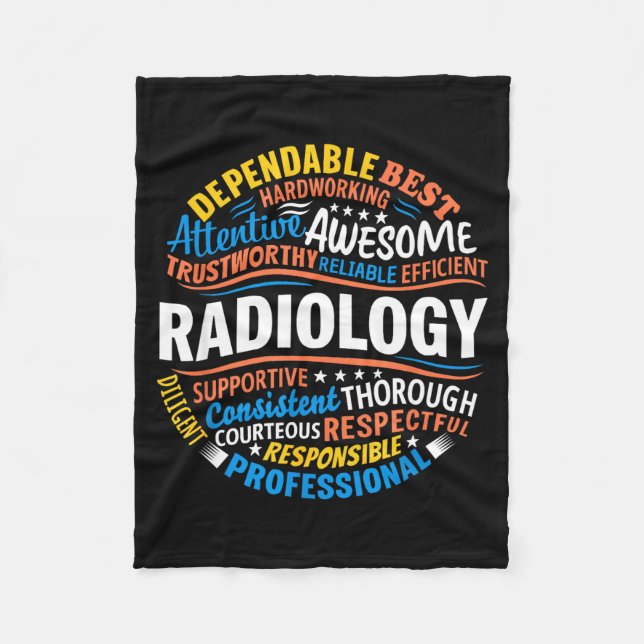 Radiology Funny Rad Tech Week Appreciation Radiolo Fleece Blanket (Front)