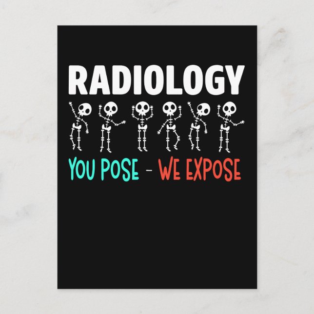 Radiology Humor Xray Skeletons Radiologist Postcard (Front)