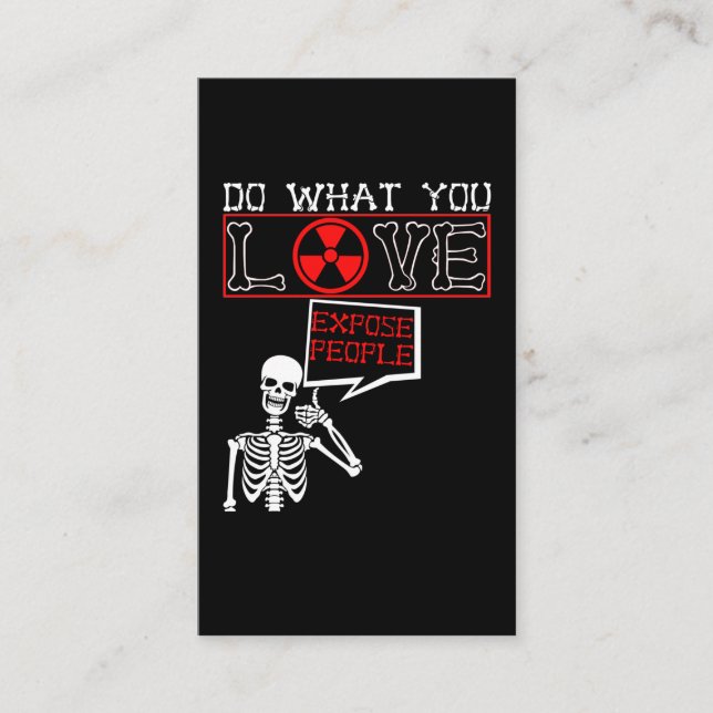 Radiology Humour Skeleton Xray Radiologist Business Card (Front)