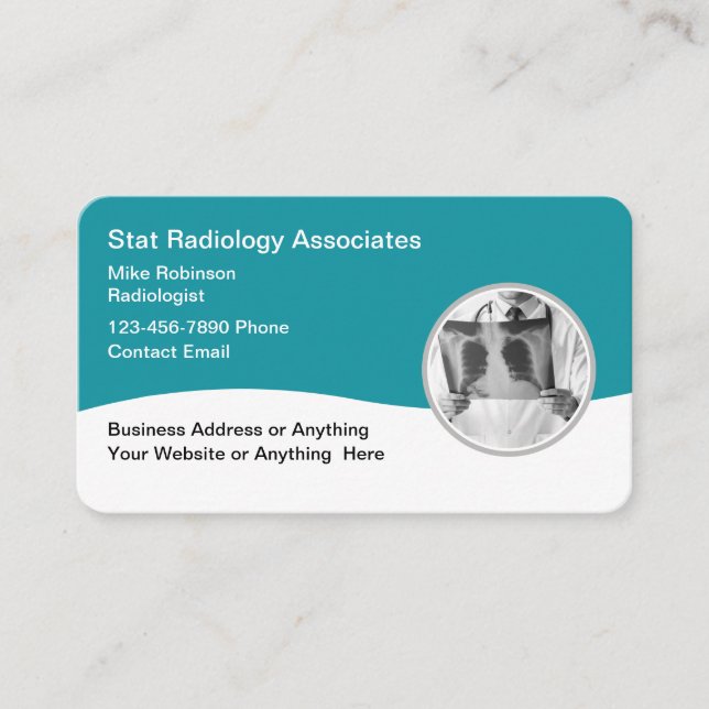 Radiology Medical Imaging Services Business Card (Front)